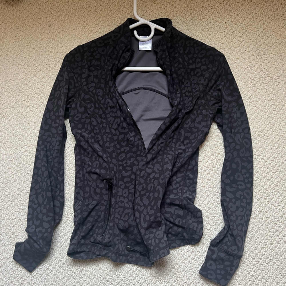 Black Leopard Print Jacket